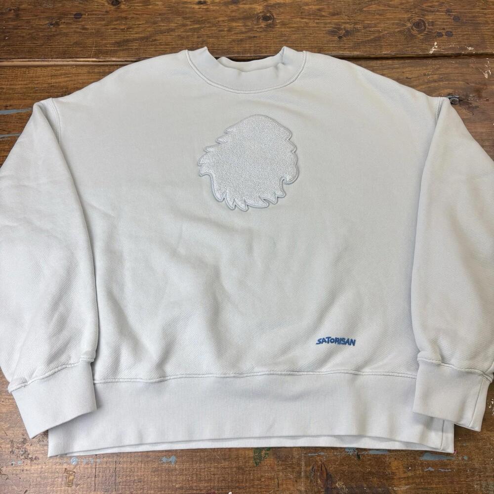Satorisan Oversized Crewneck Sweatshirt Size Medium White